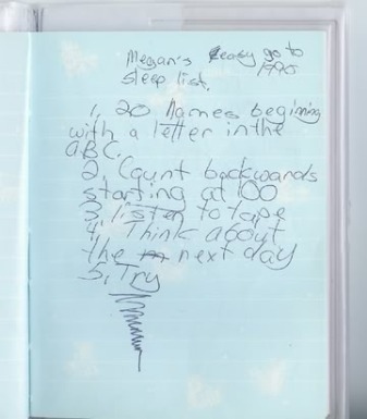 Megan's Easy Go To Sleep List 1990
