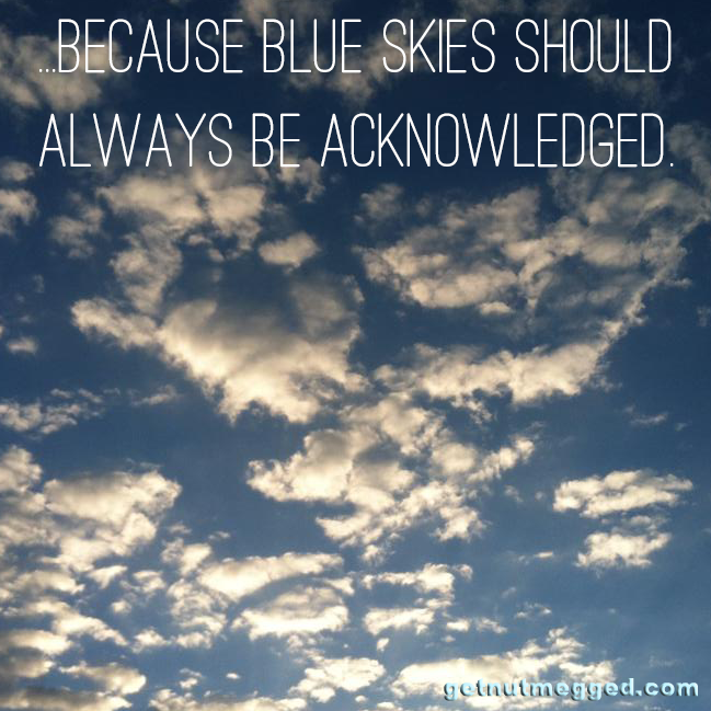 Blue skies ADHD Getnutmegged